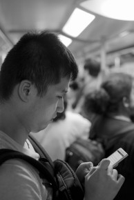地鐵 Young Man on Phone